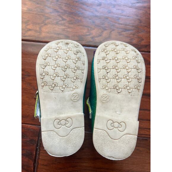 Pipperdoodles by Pipsqueaks Boutique 22 (5c) Toddler Bow Mary Jane Shoes Rainbow - Picture 4 of 8